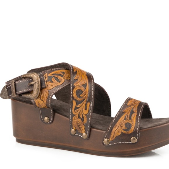 Roper Shoes - Roper Diva Western Leather Sandals
